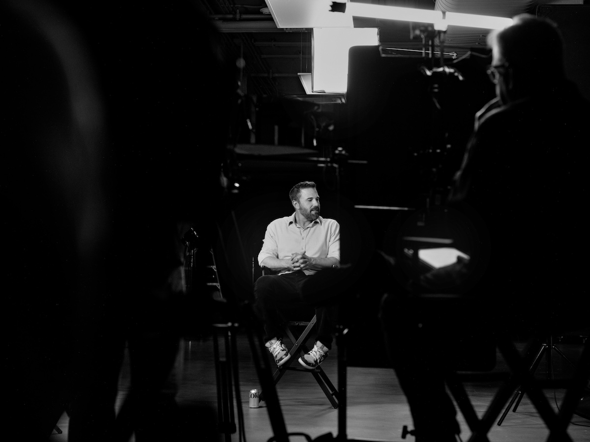 Ben Affleck at the Netflix acquisition announcement