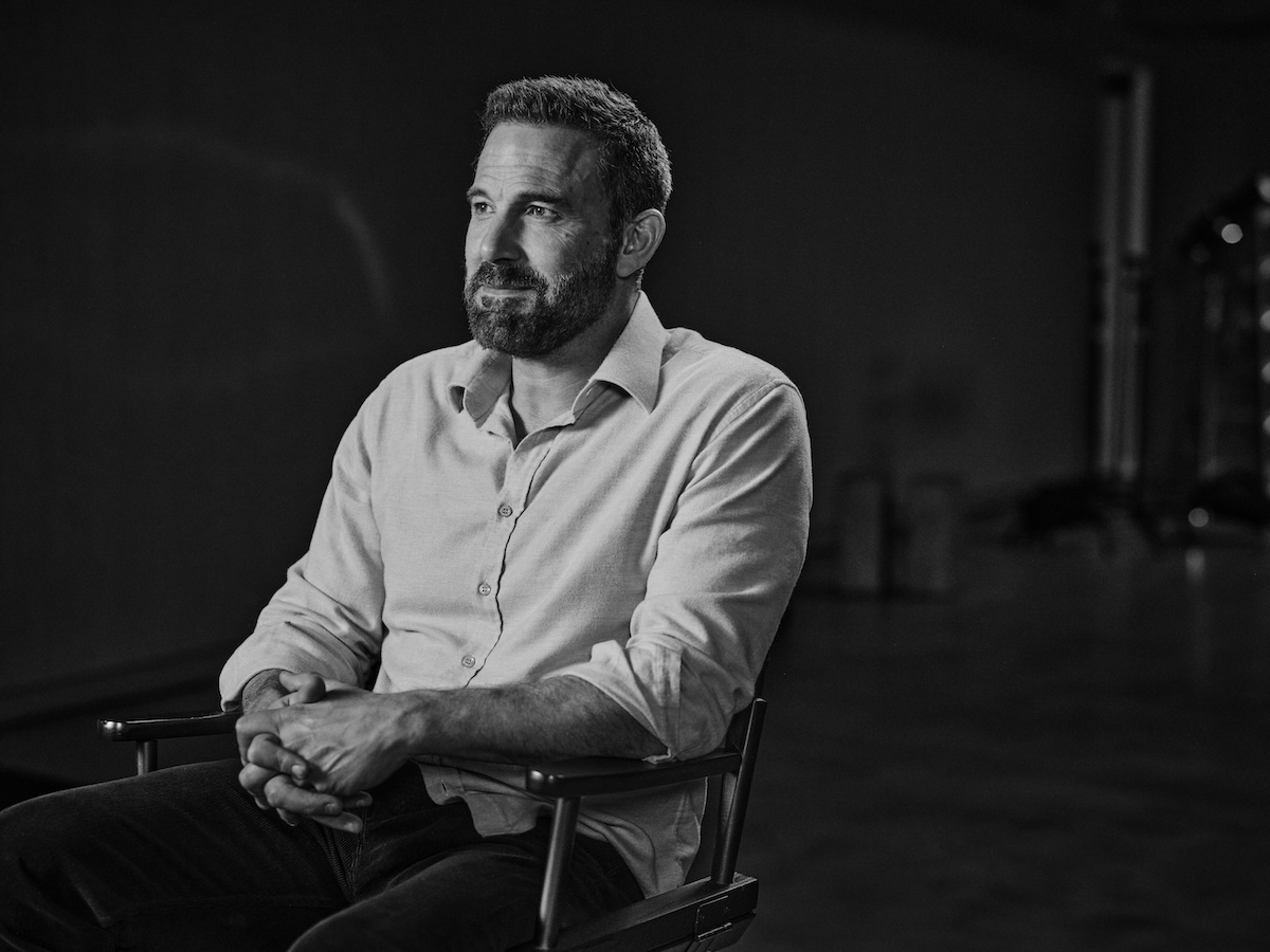 Ben Affleck on the soundstage